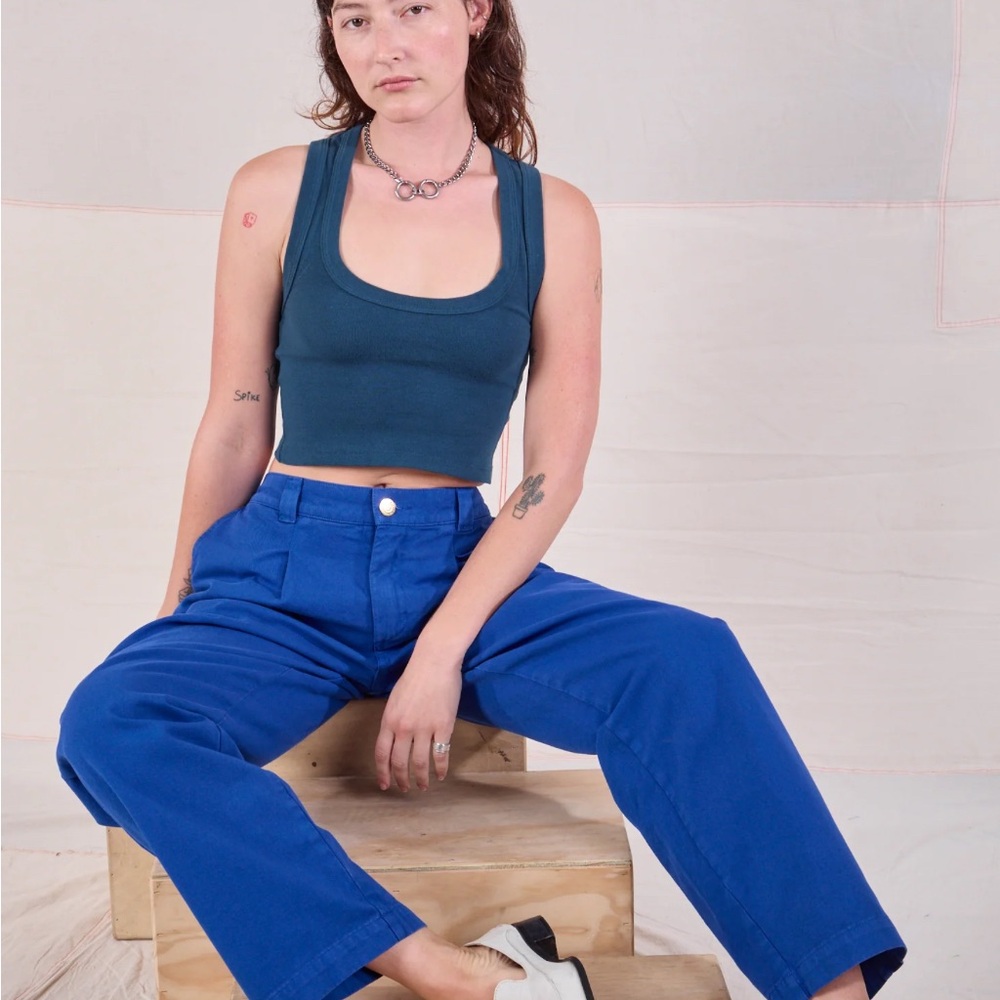 NWOT Big Bud Press Crop Tank in Lagoon